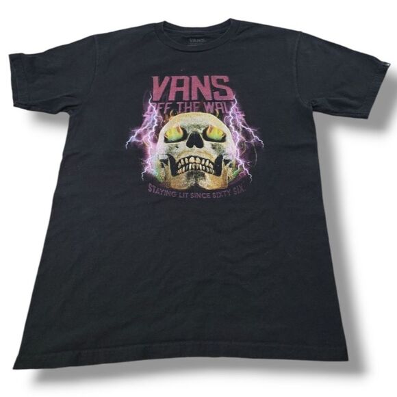Vans Shirt Size Small Classic Fit Vans Off The Wall Skater Tee Skull Graphic Tee - Picture 1 of 6